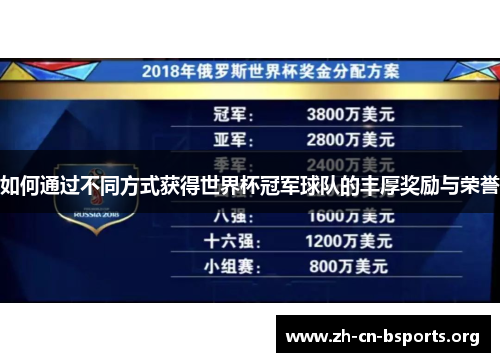 如何通过不同方式获得世界杯冠军球队的丰厚奖励与荣誉 如何通过不同方式获得世界杯冠军球队的丰厚奖励与荣誉